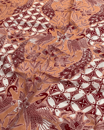 Boket Anggrek Merak Sejoli Latar Kawung